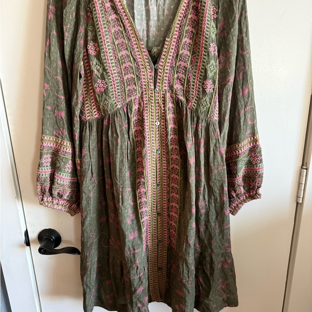 Embroidered Olive & Rose dress for Sundance